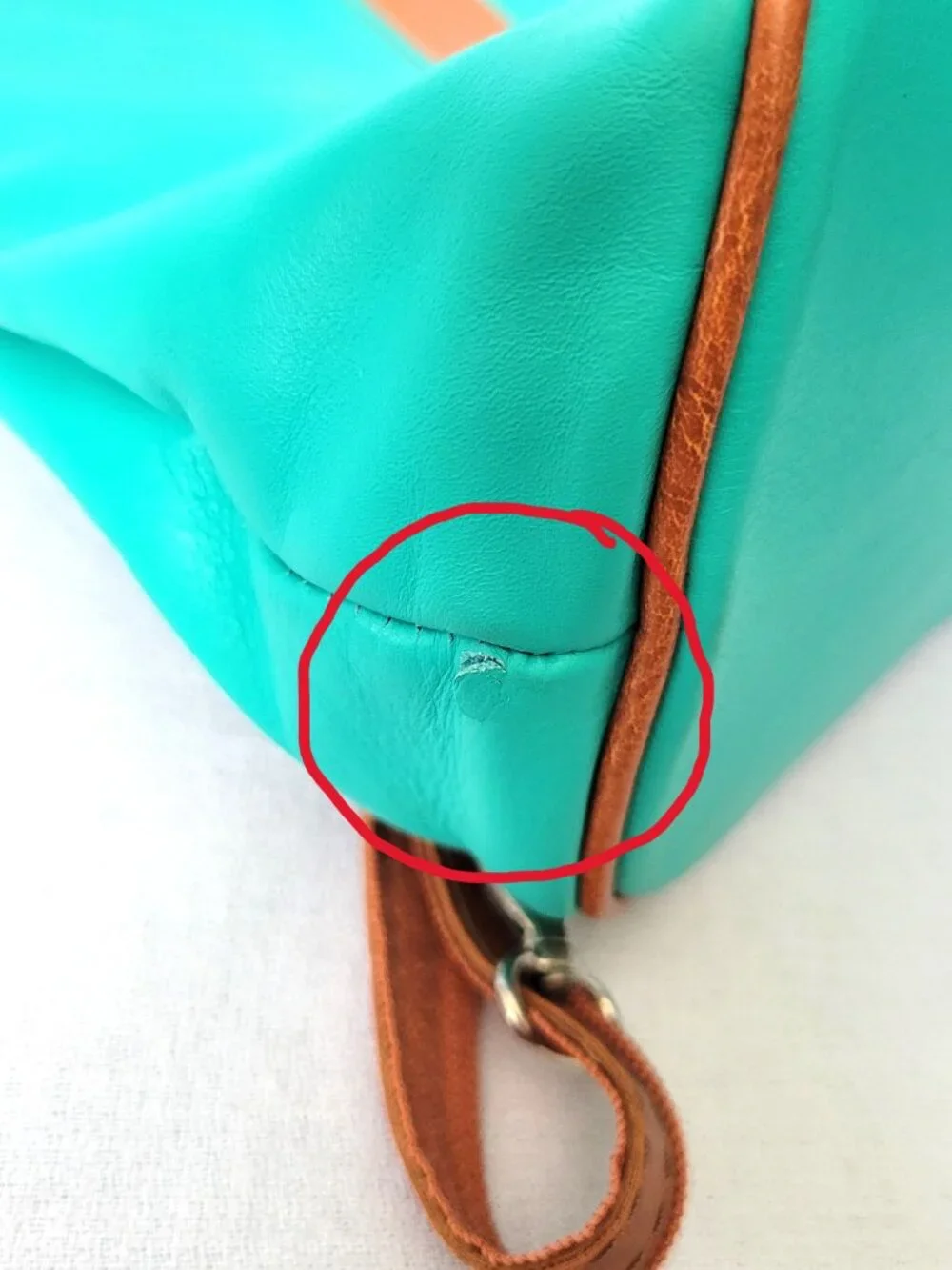 LaGaksta Stella Convertible Leather Backpack Purse Teal Mint Green Italy READ